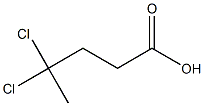 4,4-ジクロロ吉草酸 化学構造式