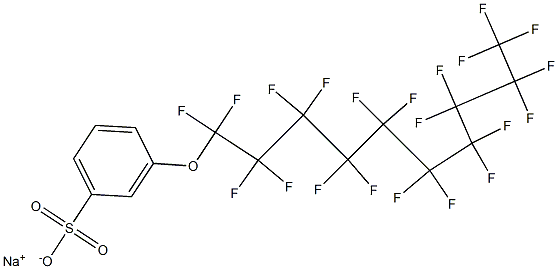3-(ヘニコサフルオロデシルオキシ)ベンゼンスルホン酸ナトリウム 化学構造式