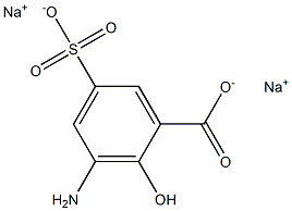 3-アミノ-5-スルホサリチル酸ジナトリウム 化学構造式