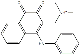 [[(4-(Phenylamino)-1,2-dihydro-1,2-dioxonaphthalen)-3-yl]methyl]-N,N-dimethylaminium Struktur