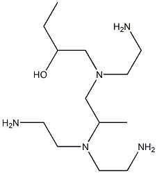 1-[N-(2-アミノエチル)-N-[2-[ビス(2-アミノエチル)アミノ]プロピル]アミノ]-2-ブタノール 化学構造式