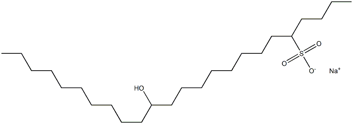 14-Hydroxytetracosane-5-sulfonic acid sodium salt Structure