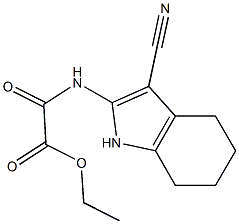2-[(2-Ethoxy-1,2-dioxoethyl)amino]-4,5,6,7-tetrahydro-1H-indole-3-carbonitrile Structure