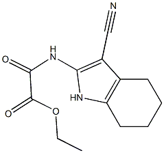 2-[(2-Ethoxy-1,2-dioxoethyl)amino]-4,5,6,7-tetrahydro-1H-indole-3-carbonitrile Struktur