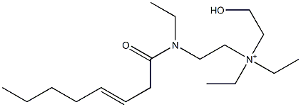 2-[N-Ethyl-N-(3-octenoyl)amino]-N,N-diethyl-N-(2-hydroxyethyl)ethanaminium Structure