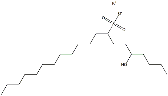 5-Hydroxyicosane-8-sulfonic acid potassium salt,,结构式