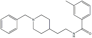 3-メチル-N-[2-(1-ベンジルピペリジン-4-イル)エチル]ベンズアミド 化学構造式