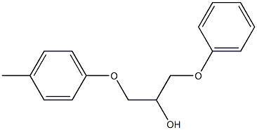 1-フェノキシ-3-(4-メチルフェノキシ)-2-プロパノール 化学構造式