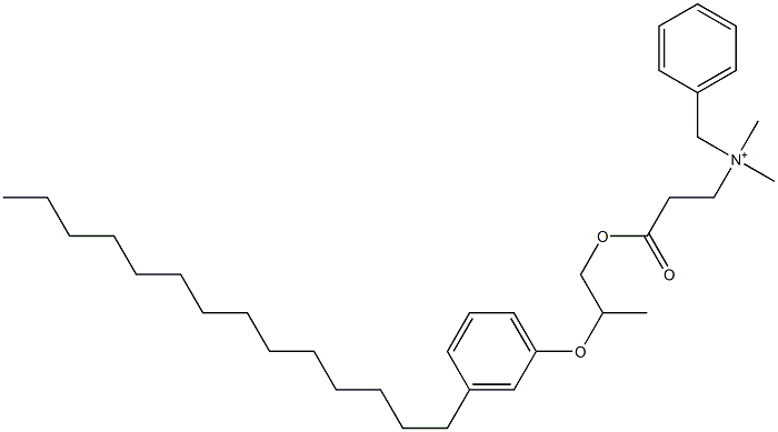  N,N-Dimethyl-N-benzyl-N-[2-[[2-(3-tetradecylphenyloxy)propyl]oxycarbonyl]ethyl]aminium