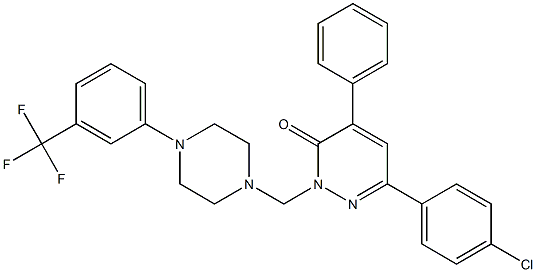  4-Phenyl-6-(4-chlorophenyl)-2-[[4-(3-trifluoromethylphenyl)piperazino]methyl]pyridazin-3(2H)-one