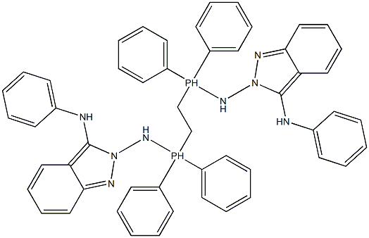 2,2'-[1,2-Ethanediylbis(diphenylphosphoranylideneimino)]bis(3-phenylamino-2H-indazole) Structure