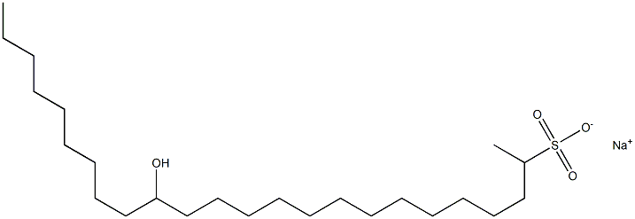 15-Hydroxytetracosane-2-sulfonic acid sodium salt 结构式