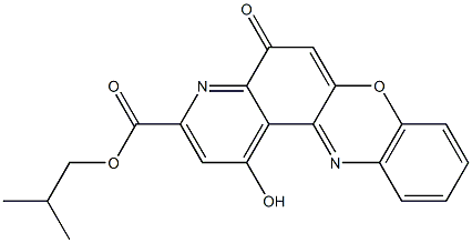 1-Hydroxy-5-oxo-5H-pyrido[3,2-a]phenoxazine-3-carboxylic acid isobutyl ester