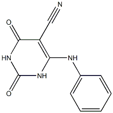 6-Anilino-1,2,3,4-tetrahydro-2,4-dioxopyrimidine-5-carbonitrile,,结构式