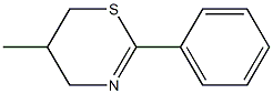 2-フェニル-5-メチル-5,6-ジヒドロ-4H-1,3-チアジン 化学構造式