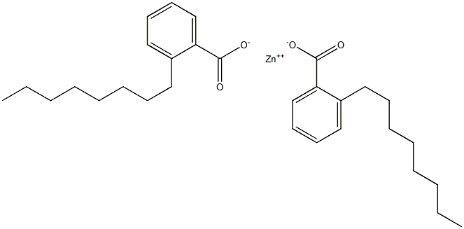 Bis(2-octylbenzoic acid)zinc salt,,结构式