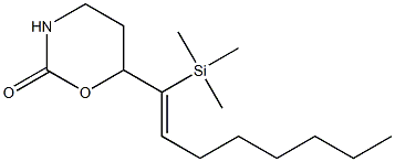 6-[(Z)-1-(Trimethylsilyl)-1-octenyl]-3,4,5,6-tetrahydro-2H-1,3-oxazin-2-one 结构式