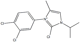 2-Chloro-3-(3,4-dichlorophenyl)-1-isopropyl-4-methyl-1H-imidazol-3-ium,,结构式