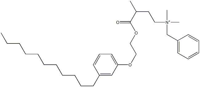 N,N-Dimethyl-N-benzyl-N-[3-[[2-(3-undecylphenyloxy)ethyl]oxycarbonyl]butyl]aminium Struktur