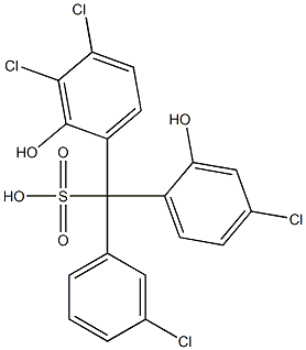  (3-Chlorophenyl)(4-chloro-2-hydroxyphenyl)(3,4-dichloro-2-hydroxyphenyl)methanesulfonic acid