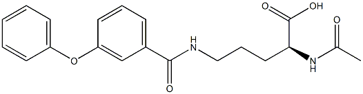 N2-Acetyl-N5-(3-phenoxybenzoyl)-L-ornithine 结构式