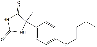 5-[p-(Isopentyloxy)phenyl]-5-methylhydantoin,,结构式