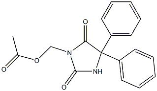 3-(Acetoxymethyl)-5,5-diphenylimidazolidine-2,4-dione Structure