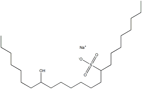 16-Hydroxytricosane-9-sulfonic acid sodium salt Structure
