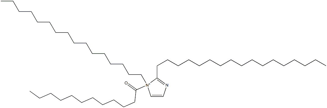 2-Heptadecyl-1-hexadecyl-1-dodecanoyl-1H-imidazol-1-ium 结构式
