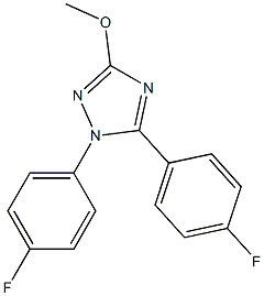 1,5-Bis(4-fluorophenyl)-3-methoxy-1H-1,2,4-triazole Struktur