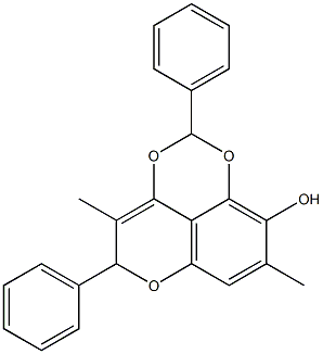  4,8-Dimethyl-5-phenyl-2-phenyl-5H-pyrano[4,3,2-de]-1,3-benzodioxin-9-ol