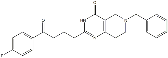 6-Benzyl-2-[3-(4-fluorobenzoyl)propyl]-5,6,7,8-tetrahydropyrido[4,3-d]pyrimidin-4(3H)-one Structure