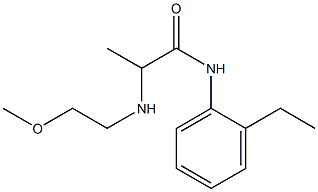 N-(2-Ethylphenyl)-2-(2-methoxyethylamino)propionamide Structure