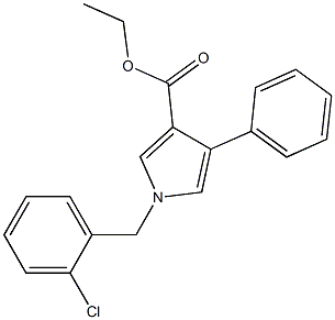 1-(2-Chlorobenzyl)-4-phenyl-1H-pyrrole-3-carboxylic acid ethyl ester Structure