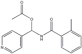 Acetic acid (4-pyridinyl)(2-methylbenzoylamino)methyl ester 结构式