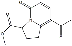 8-Acetyl-1,2,3,5-tetrahydro-5-oxoindolizine-3-carboxylic acid methyl ester Struktur