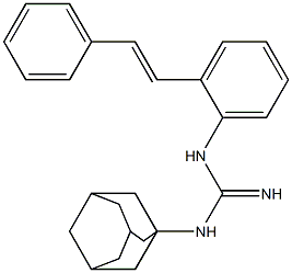 1-(1-Adamantyl)-3-[2-[(E)-2-phenylethenyl]phenyl]guanidine 结构式