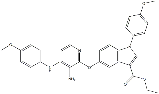 1-(4-Methoxyphenyl)-2-methyl-5-[3-amino-4-[(4-methoxyphenyl)amino]pyridin-2-yloxy]-1H-indole-3-carboxylic acid ethyl ester