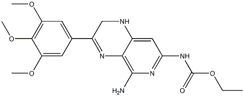 N-[(5-Amino-1,2-dihydro-3-(3,4,5-trimethoxyphenyl)pyrido[3,4-b]pyrazin)-7-yl]carbamic acid ethyl ester,,结构式