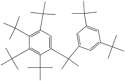 2-(2,3,4,5-Tetra-tert-butylphenyl)-2-(3,5-di-tert-butylphenyl)propane Structure