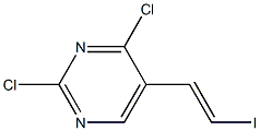 2,4-ジクロロ-5-[(E)-2-ヨードエテニル]ピリミジン 化学構造式