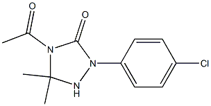1-(4-Chlorophenyl)-3,3-dimethyl-4-acetyl-1,2,4-triazolidin-5-one Structure