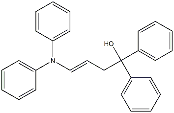 4-(ジフェニルアミノ)-1,1-ジフェニル-3-ブテン-1-オール 化学構造式