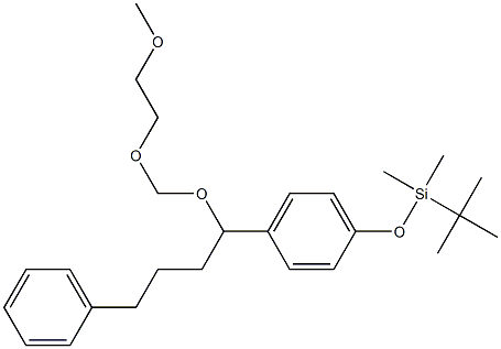 1-[(tert-ブチル)ジメチルシロキシ]-4-[1-[(2-メトキシエトキシ)メトキシ]-4-フェニルブチル]ベンゼン 化学構造式