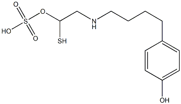 2-[4-(p-Hydroxyphenyl)butyl]aminoethanethiol 1-sulfate Structure