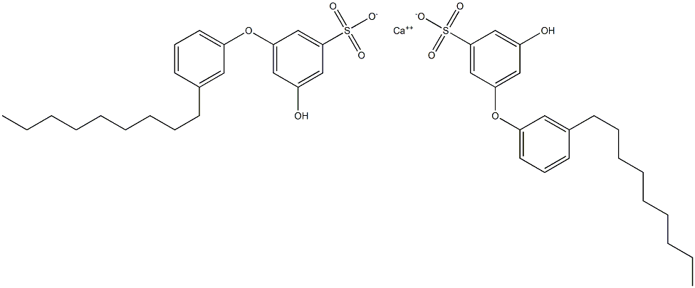 Bis(5-hydroxy-3'-nonyl[oxybisbenzene]-3-sulfonic acid)calcium salt Structure