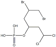 りん酸水素(2,3-ジブロモプロピル)(3,3-ジクロロプロピル) 化学構造式