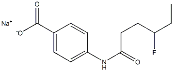 4-[(4-Fluorohexanoyl)amino]benzenecarboxylic acid sodium salt,,结构式