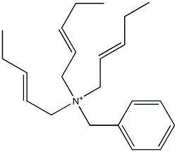 Tri(2-pentenyl)benzylaminium Structure