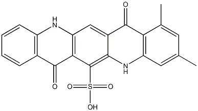 5,7,12,14-Tetrahydro-1,3-dimethyl-7,14-dioxoquino[2,3-b]acridine-6-sulfonic acid 结构式